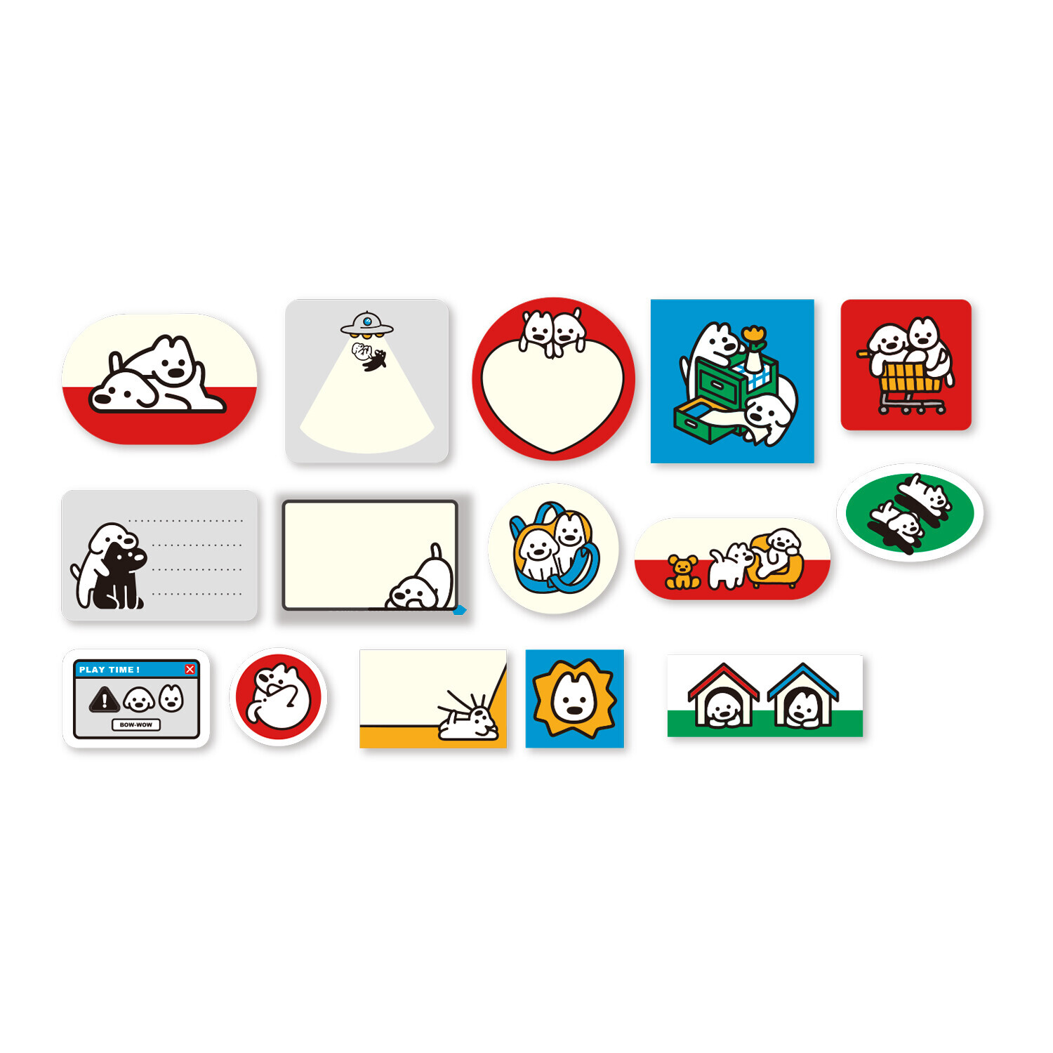 Mizoguchi 狗狗 30枚 貼紙包｜日本FRONTIER