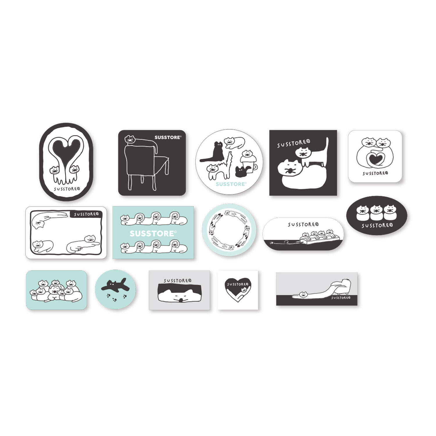 SOSSTORE 貓貓 30枚 貼紙包｜日本FRONTIER