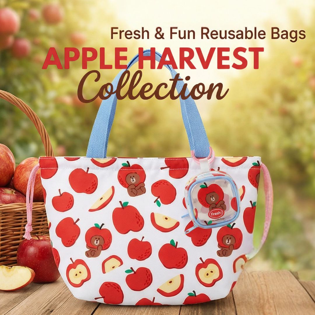 LINE FRIENDS|水果系列 大容量購物袋連PVC迷你包