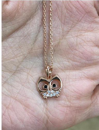 MP260410-R18-C24NB015貓頭鷹項鍊-RG（非人為保修6個月）
