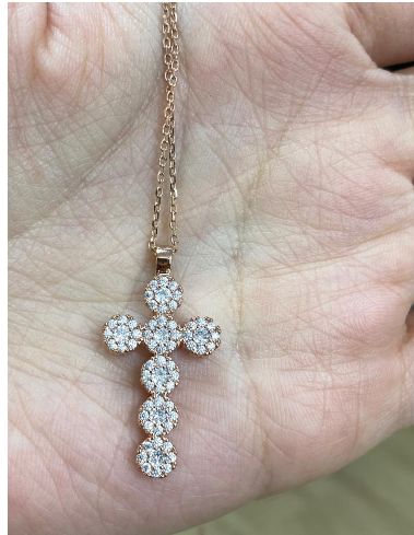 MP260410-R33-C24NB107十字架項鍊-RG（非人為保修6個月）