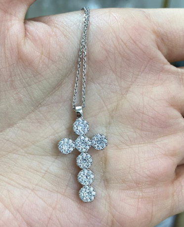 MP260410-R34-C24NB107十字架項鍊-WG（非人為保修6個月）