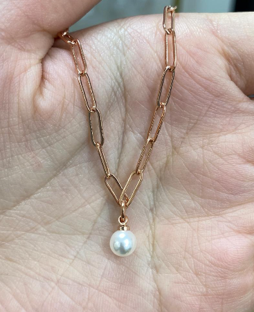 MP260410-R10-C24BB032珍珠長鏈手鍊-RG（非人為保修6個月）