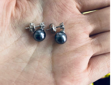 MP260410-R7-C24EGF01014K鍍金珍珠耳墜-WG-BK（非人為保修6個月）