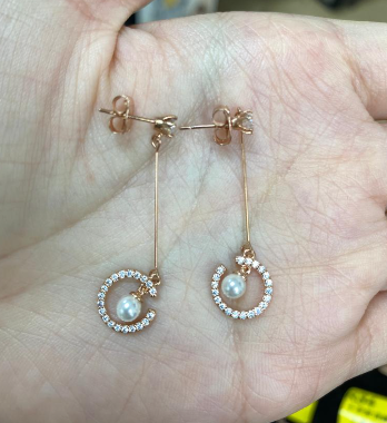 MP260410-R22-C24EGP09014K金別針耳環-RG（非人為保修6個月）