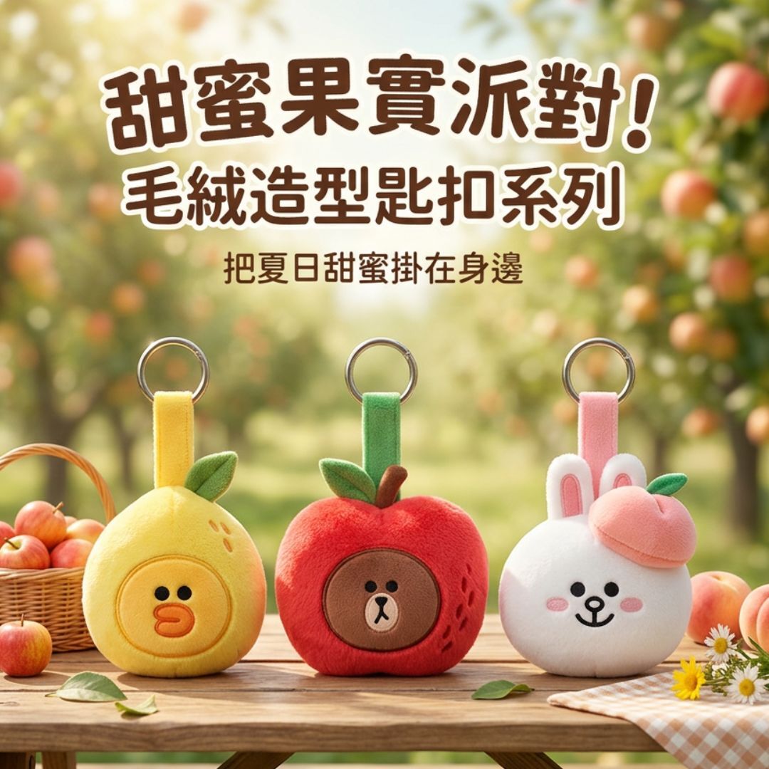 LINE FRIENDS|Plush Keychain  Accessories Set