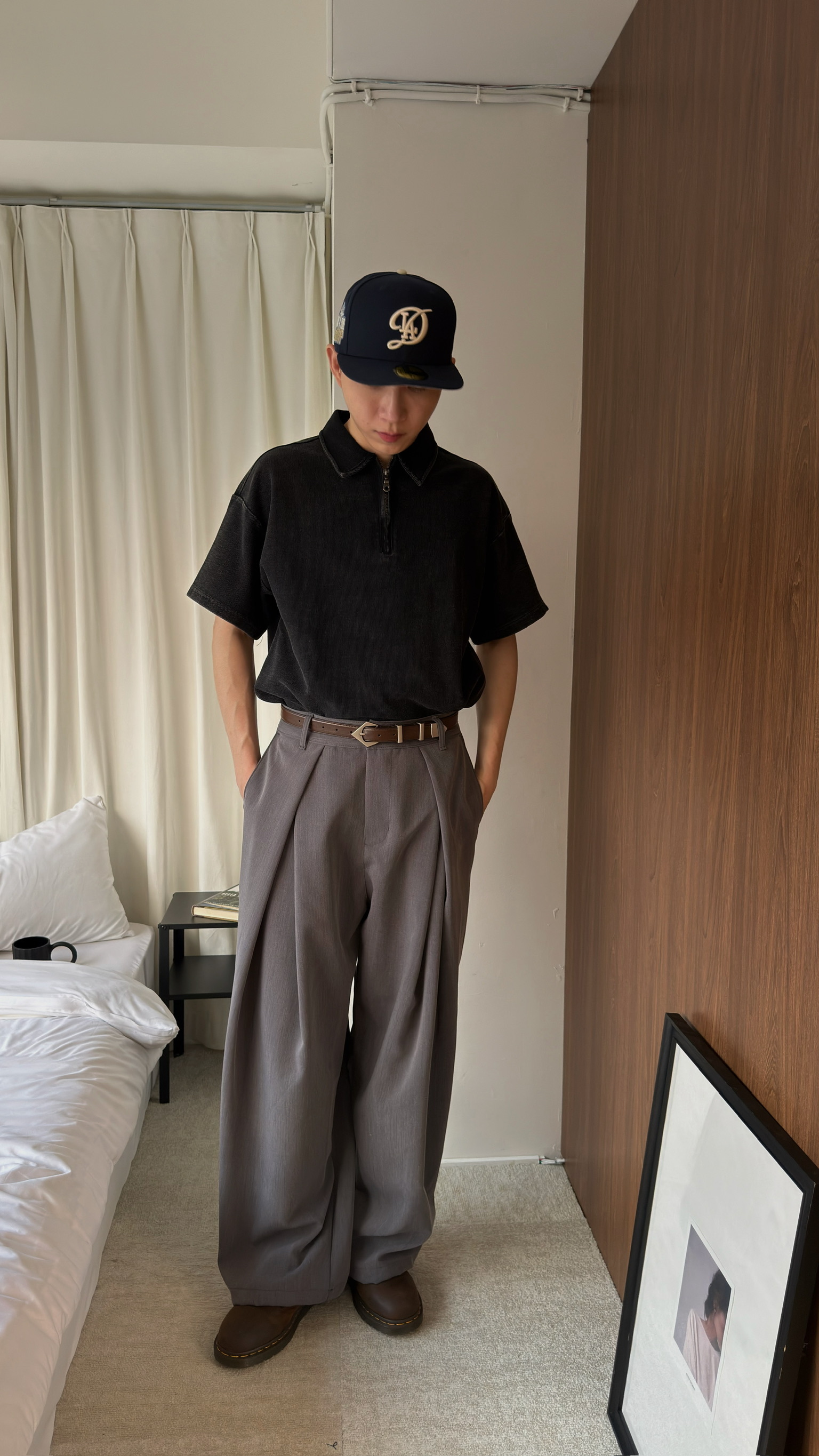 光澤俐落西裝褲