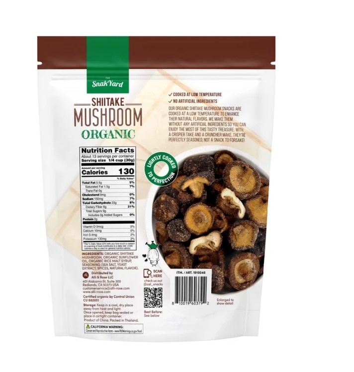 【預購】THE SNAK YARD H041025 香菇脆片 400g