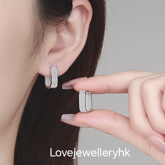 莫桑粗框型格耳環        E092C016