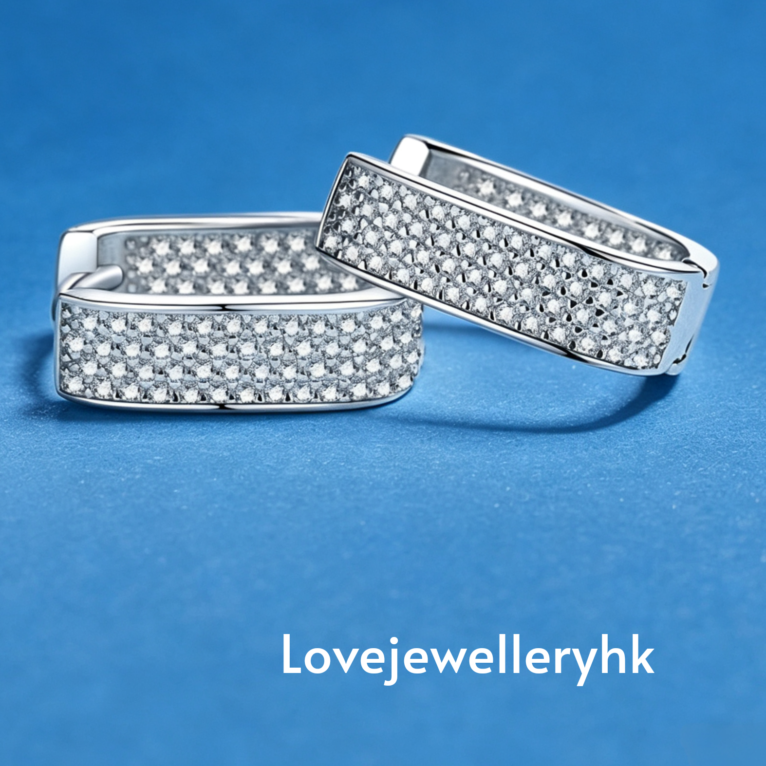 莫桑粗框型格耳環        E092C016