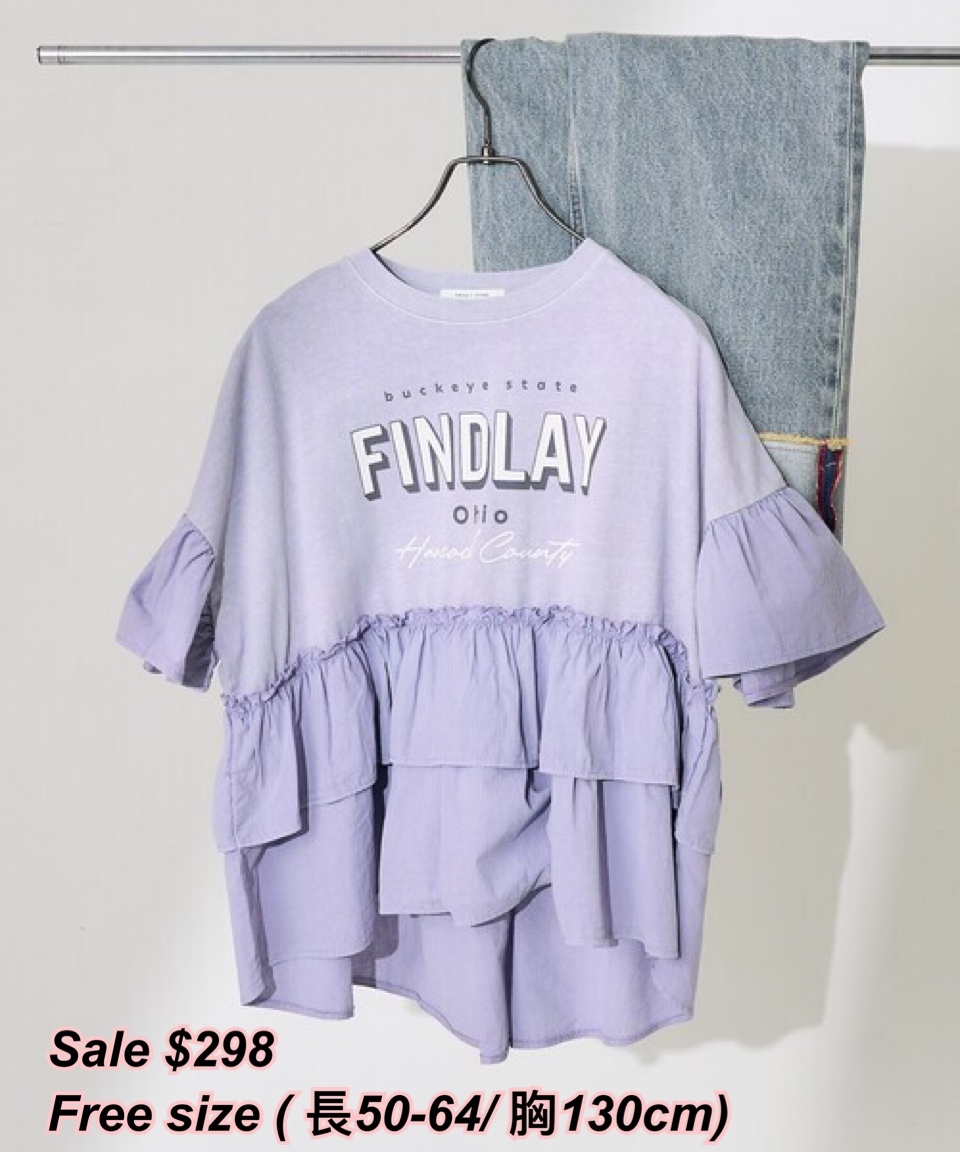260411 日系女裝 freak’s store 下擺2 層ruffle 短袖Tee/2 色