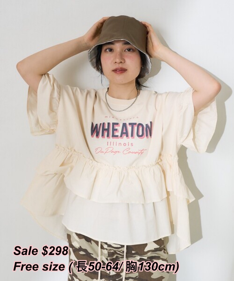 260411 日系女裝 freak’s store 下擺2 層ruffle 短袖Tee/2 色