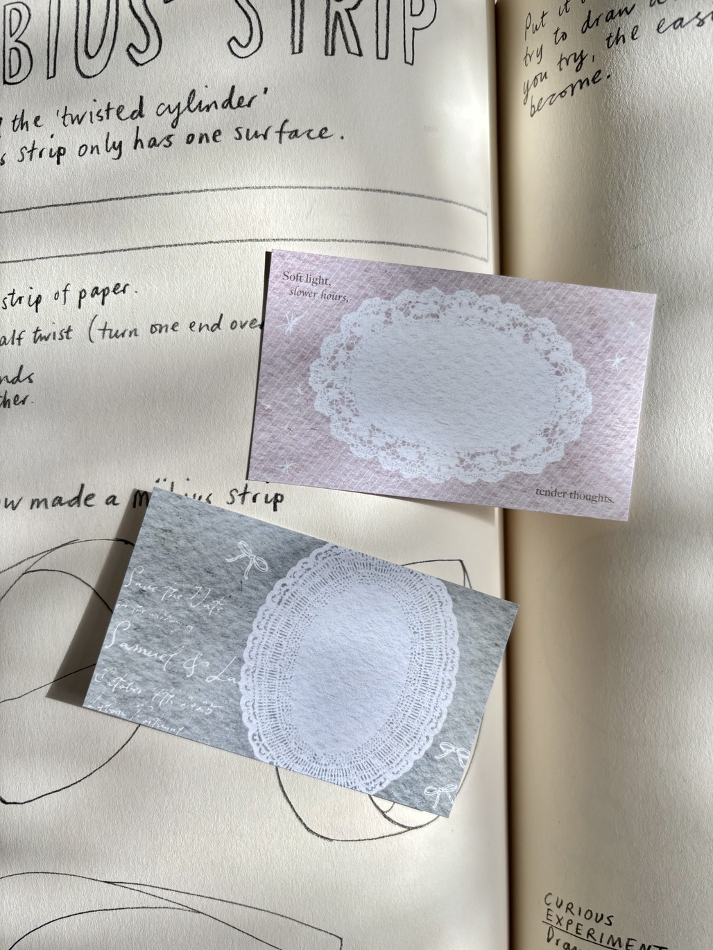 Pion．蕾絲框 便箋卡