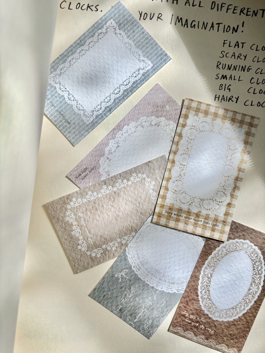 Pion．蕾絲框 便箋卡