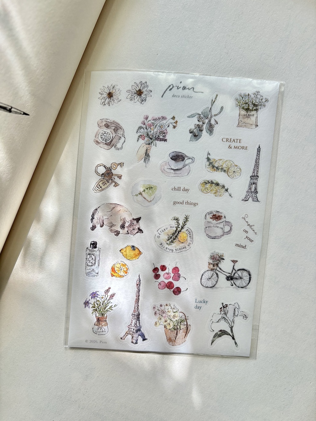 Pion．Chill 和紙割型貼紙