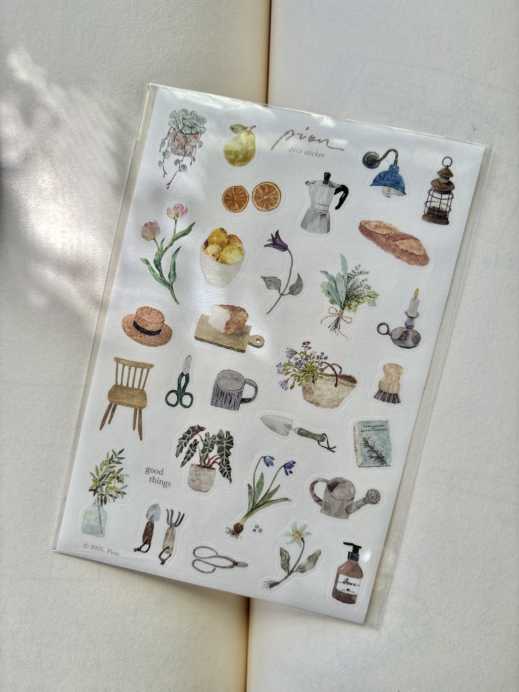 Pion．小物集 和紙割型貼紙