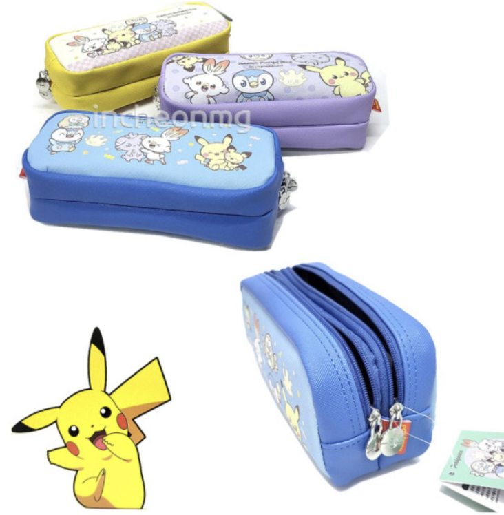 Pokemon 雙層拉鍊筆袋 款式隨機發放