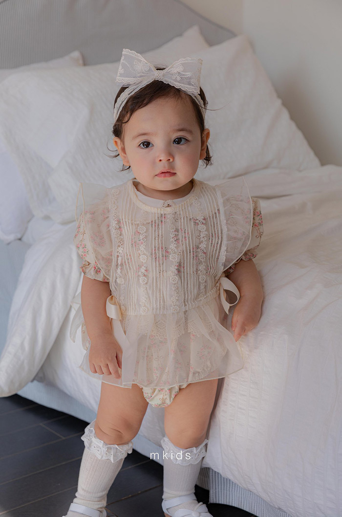 正韓夏mkids 蝴蝶結蕾絲髮帶