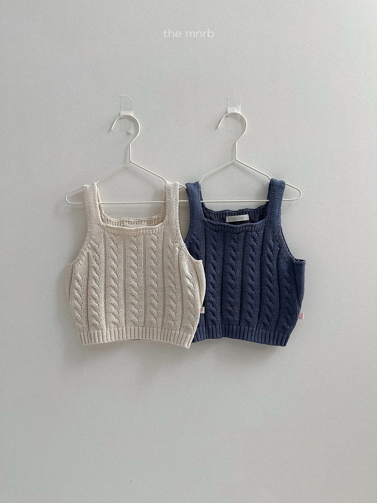 夏日麻花針織背心