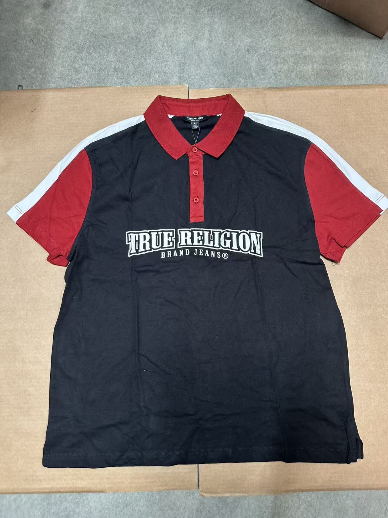 【現貨】True Religion H041109 男士撞色拼短袖 Polo 衫