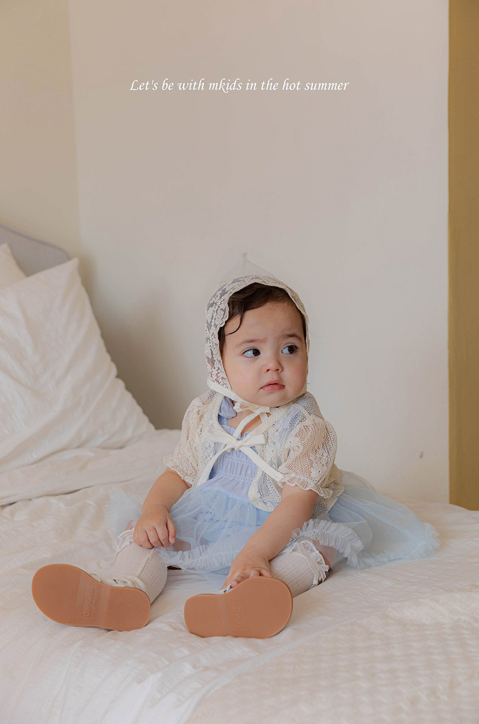 正韓夏mkids 森林系寶寶蕾絲頭巾