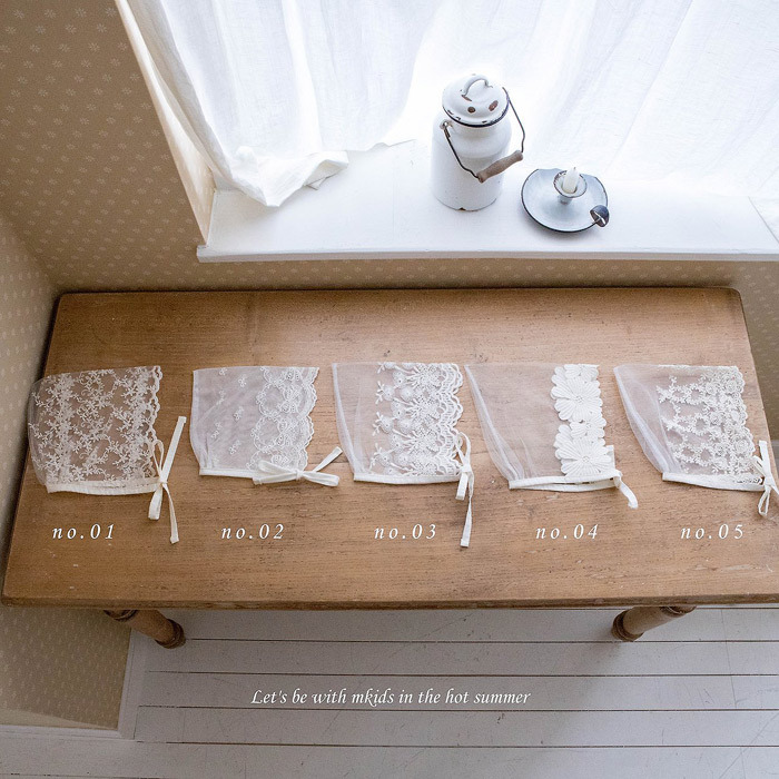 正韓夏mkids 森林系寶寶蕾絲頭巾