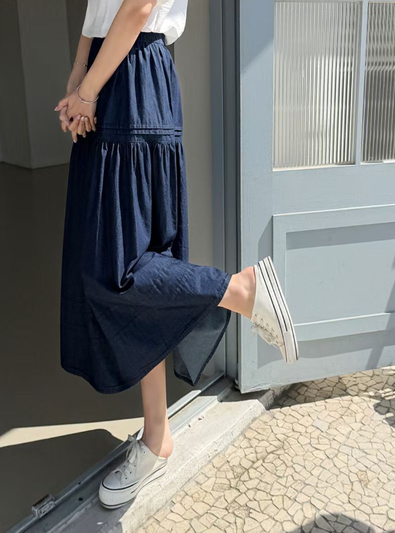 遮肥薄身牛傘裙(34126)