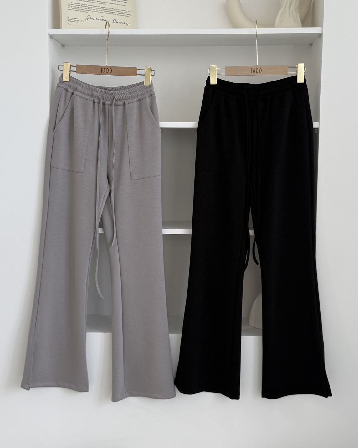 法朵Fado shop｜抽繩開岔微喇叭褲 273C071 兩色