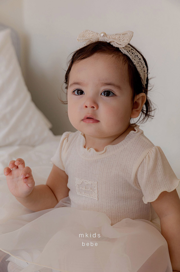 正韓夏mkids 兩色蕾絲小標包屁裙