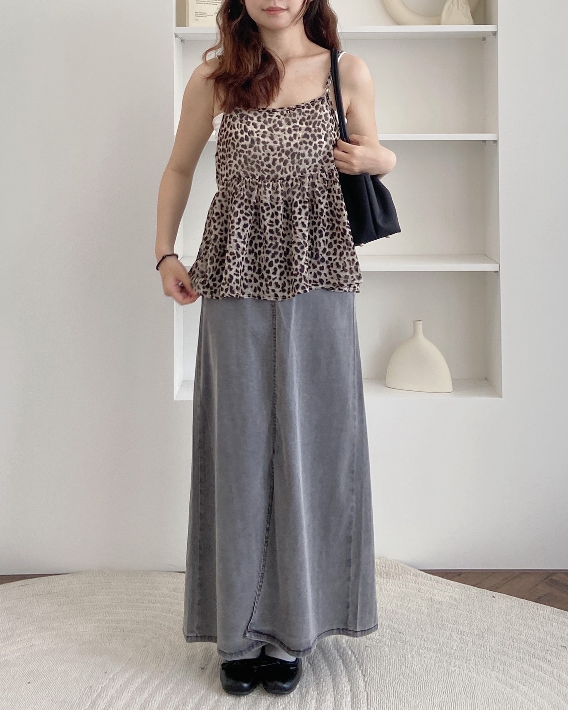 法朵Fado shop｜完美垂墜前開衩天絲長裙 4545001 兩色