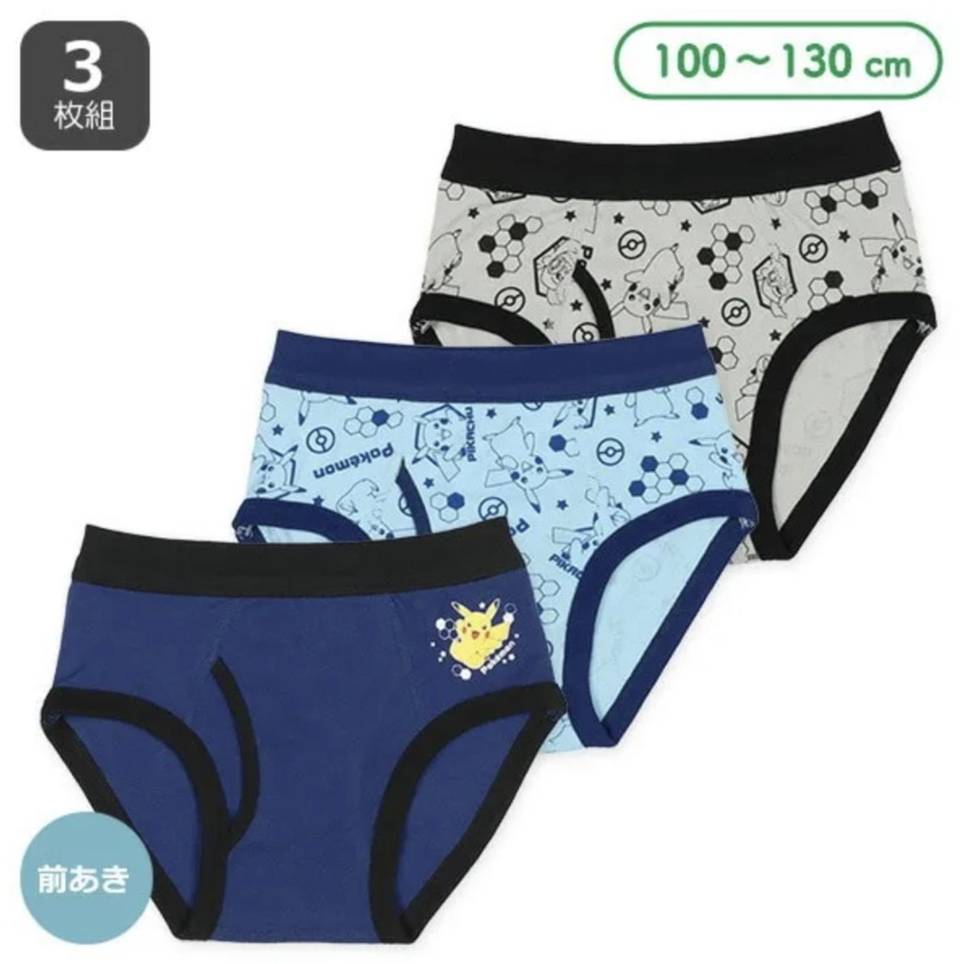Pokemon 比卡超 男童內褲3條裝 120.130cm