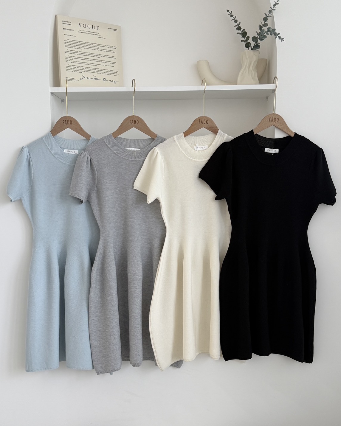 法朵Fado shop｜赫本風針織短洋裝 6105001 四色