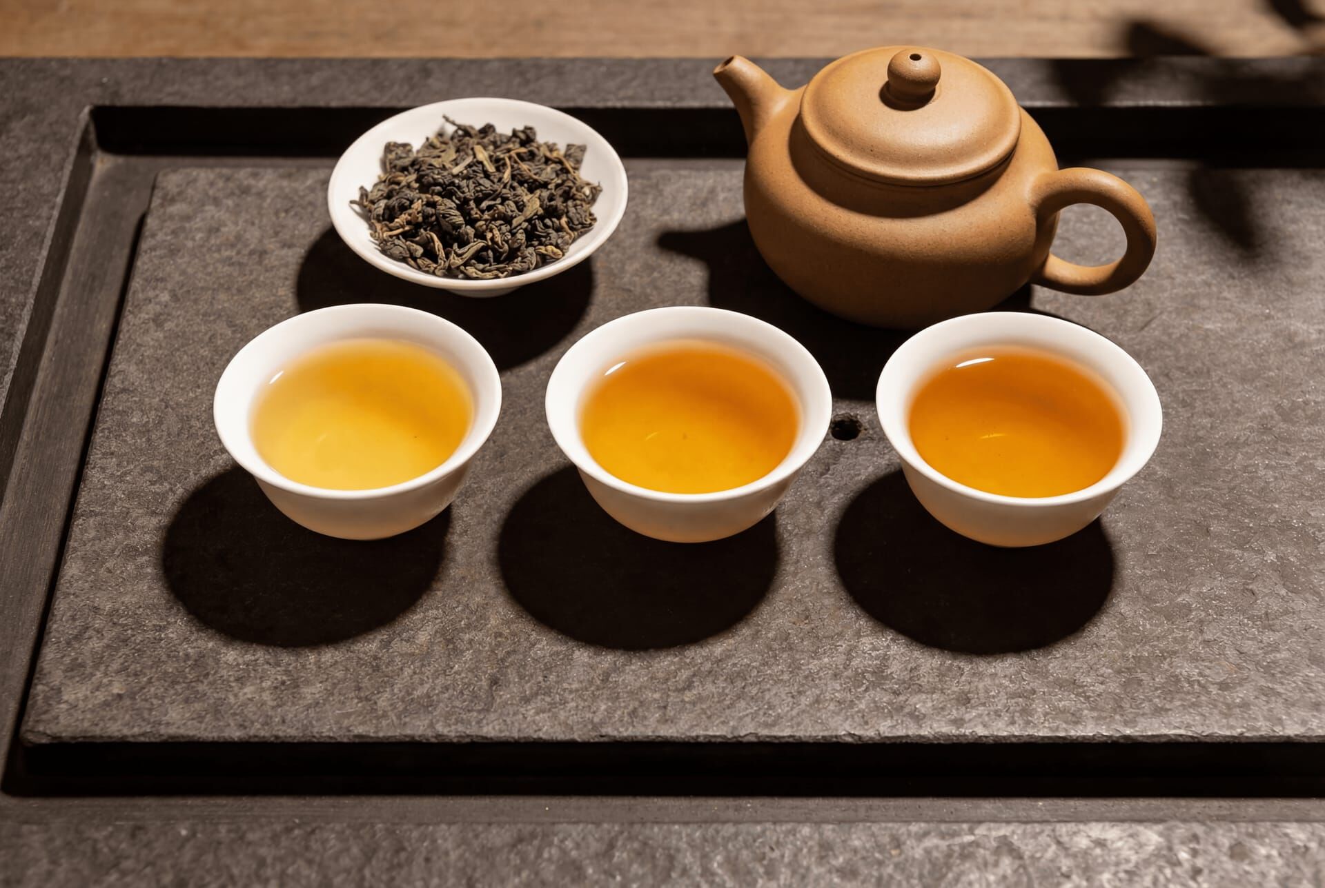 綠茶、白茶、黃茶、烏龍、紅茶、黑茶