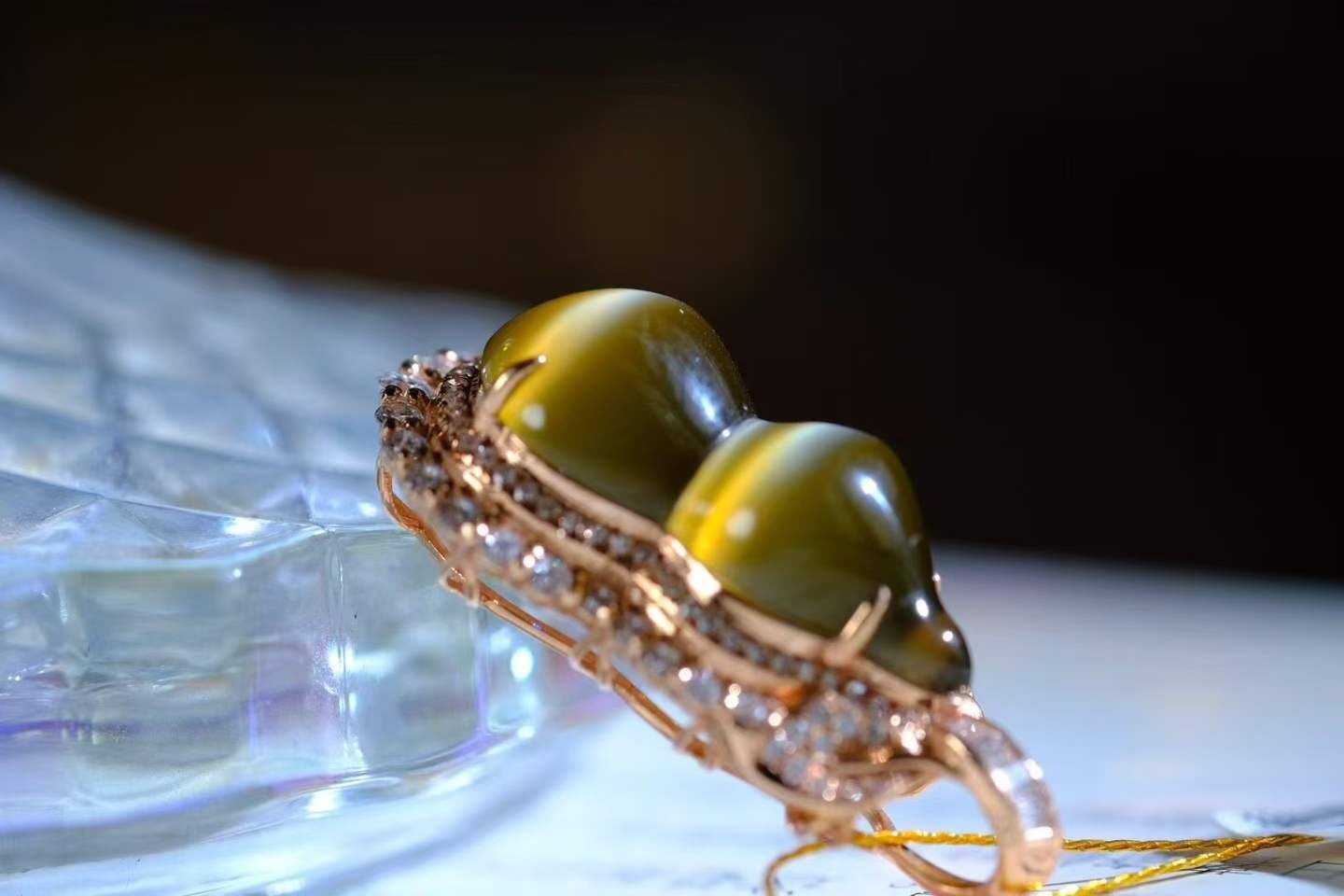 326747 和田玉金貓眼葫蘆