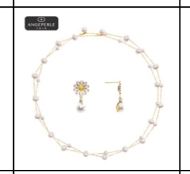 CF9303 天使之泪合金淡水珍珠满天星项链送小雏菊耳钉 TSSL200