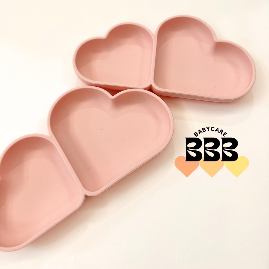 BBB_Babyacre 心心分格吸盤餐盤