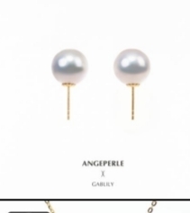 CF9309 天使之泪18K金白白丽淡珍珍清之华耳钉  TSSZ153