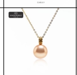 CF9310 天使之泪18K金扣头淡水珍珠爱迪生中国红吊坠 TSGY187