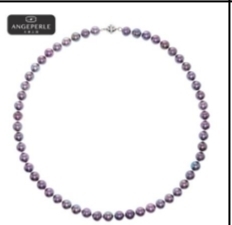 CF9316 天使之泪 S925银淡水珍珠爱迪生紫珠项链 TSJ898