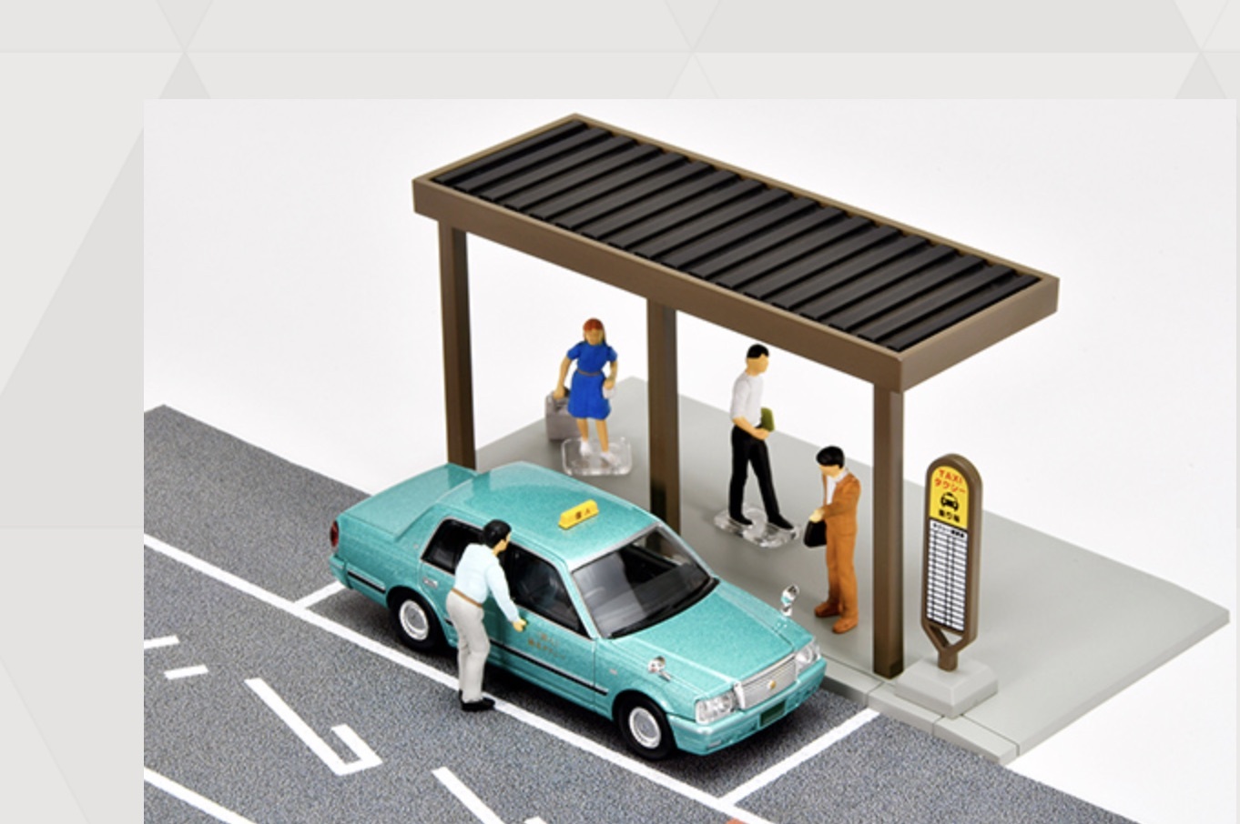 預訂 Pre Order - Tomytec Diocolle 64 #CarSnap04c Taxi Stand (ｗ/ Toyota Crown Sedan)