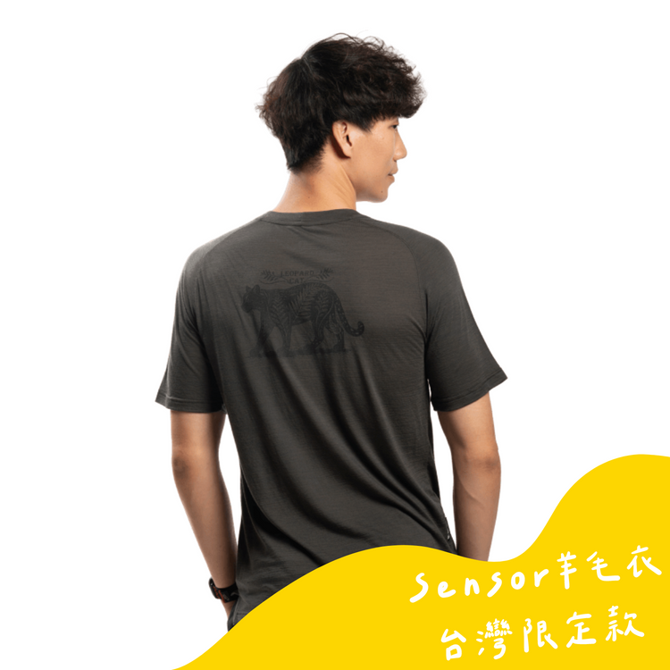 Sensor 男款 美麗諾羊毛短袖上衣-島嶼生活/山蕨石虎(120g)橄欖綠 26Z00010 [HappyOutdoor]