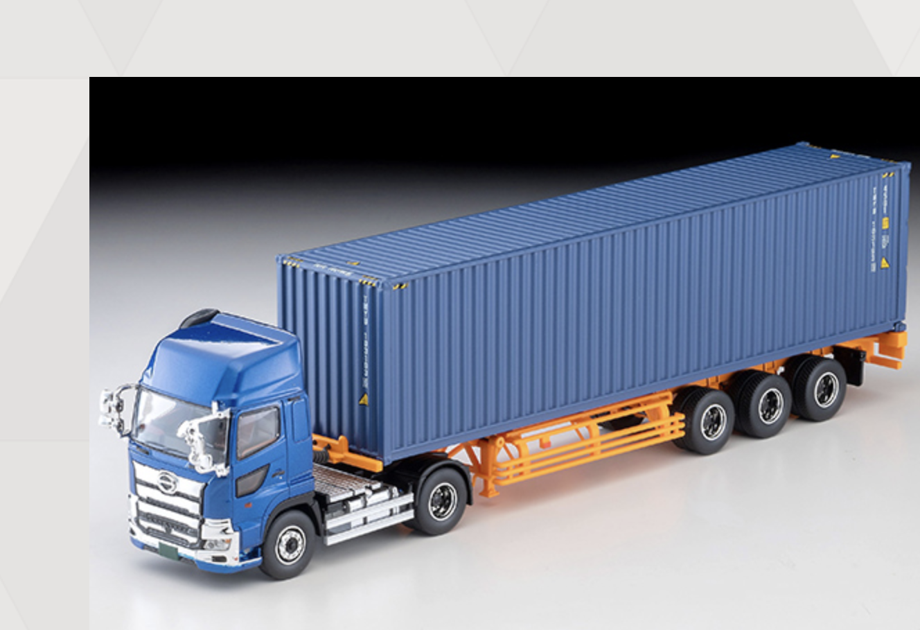預訂 Pre Order - Tomytec LV-N292e Hino Profia 40ft Sea Container Trailer (Blue)