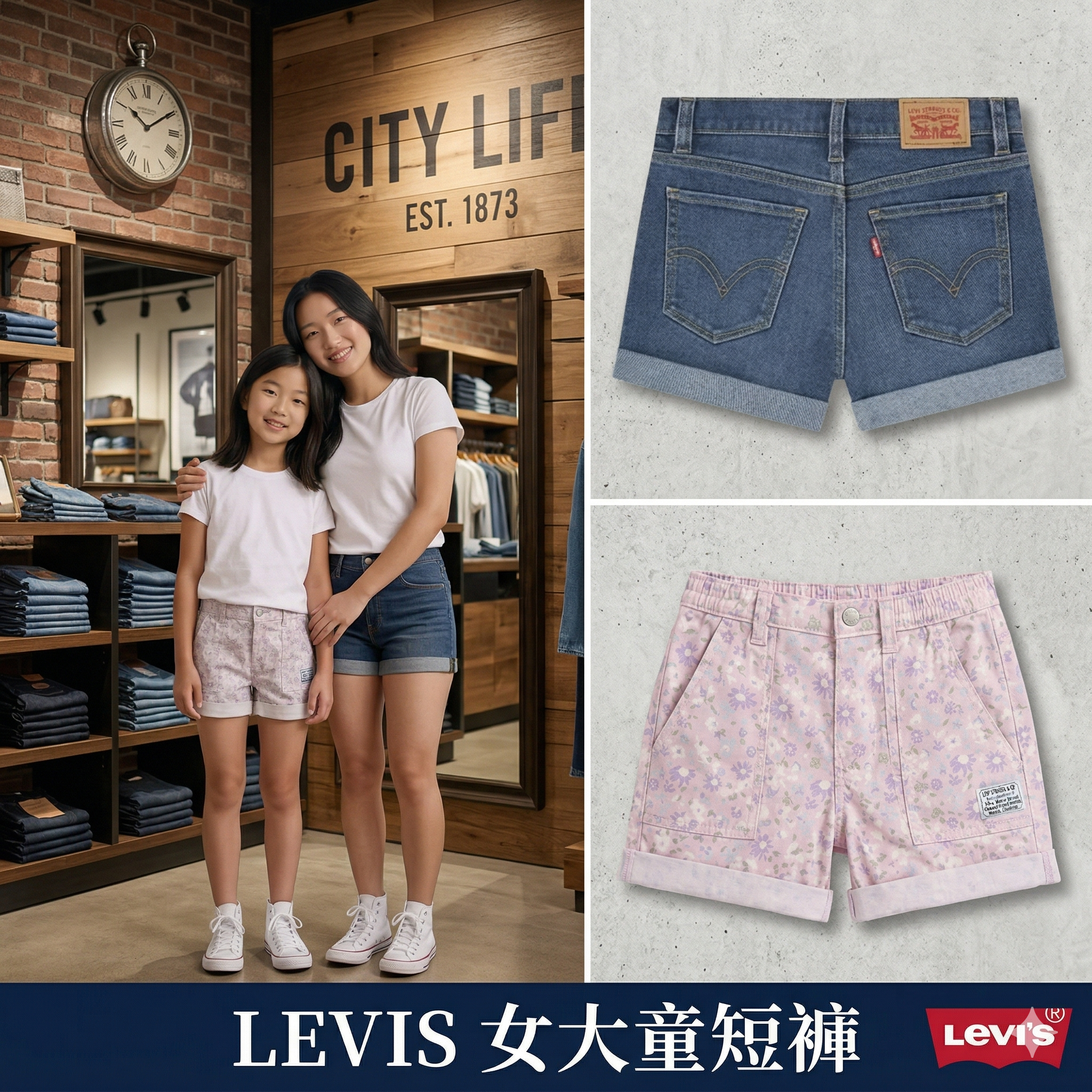 【預購】LEVIS H041021 女大童短褲