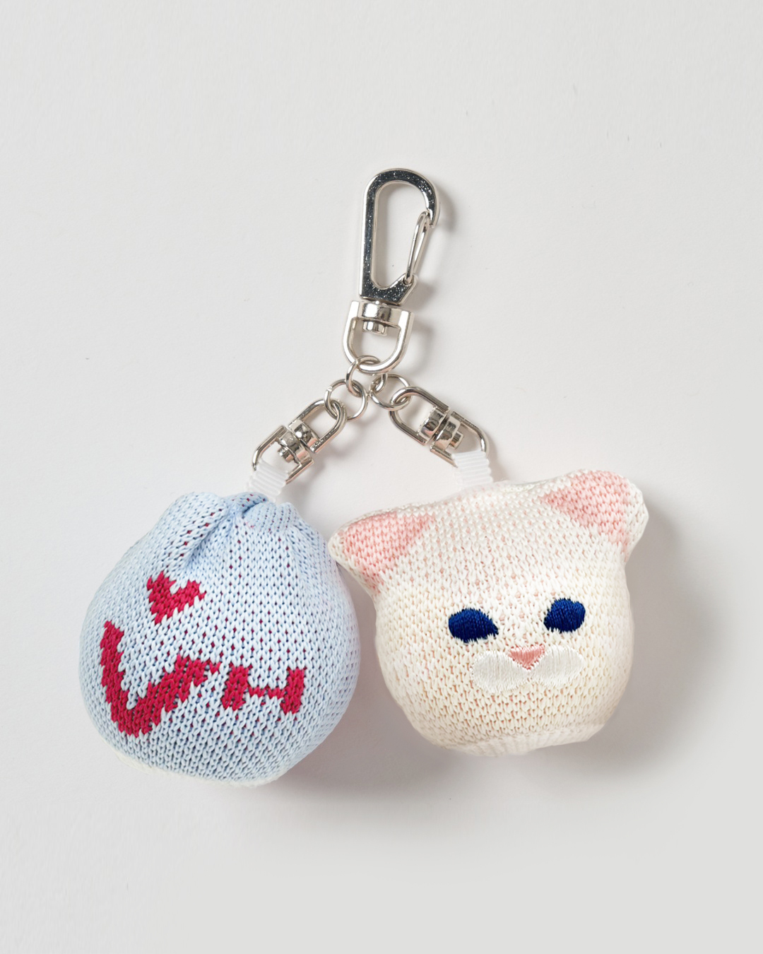 女士-貓咪針織小球袋