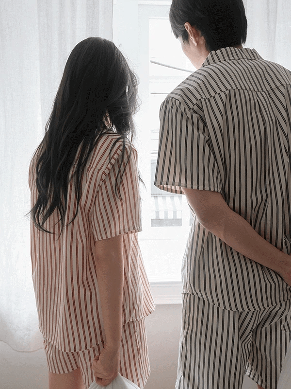 Juuneedu｜[短袖睡衣] Hey Stripe Pajama [5 colors]（☁️關鍵字J80)