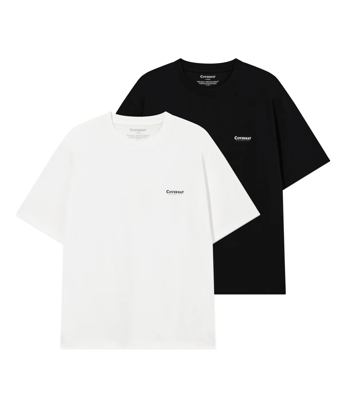 【OWN】Covernat 短袖 上衣 2026 春夏 新品 涼感 棉質 輕薄 快乾 兩件一組 男女通用 黑色 白色