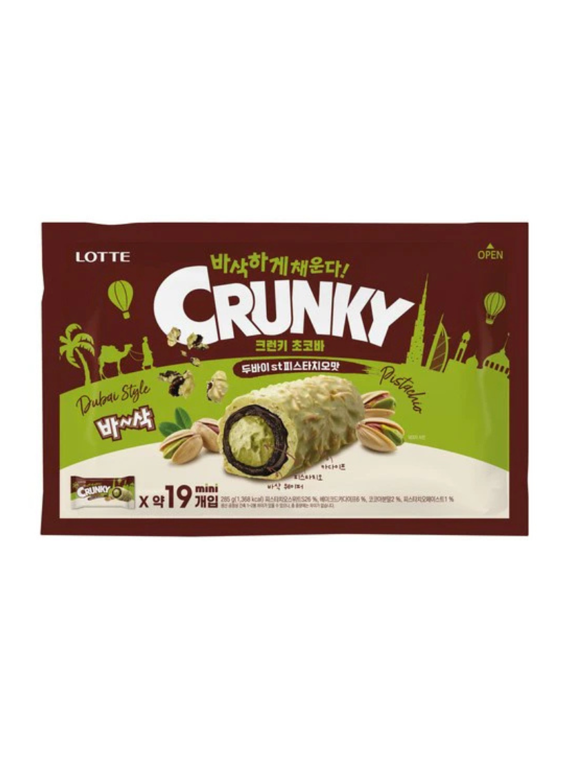 【 4/14收單 】LOTTE CRUNKY 杜拜巧克力棒 19入