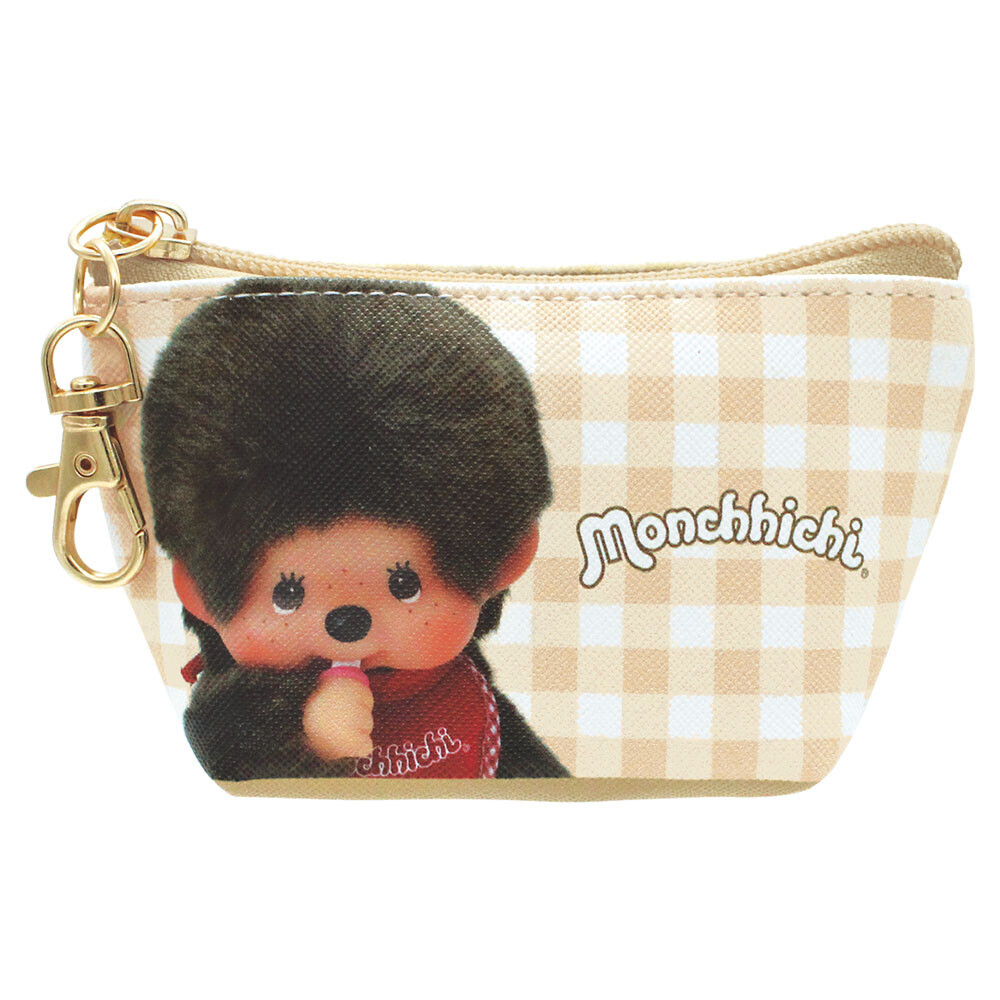 Monchhichi 三角迷你收納包 - 格紋