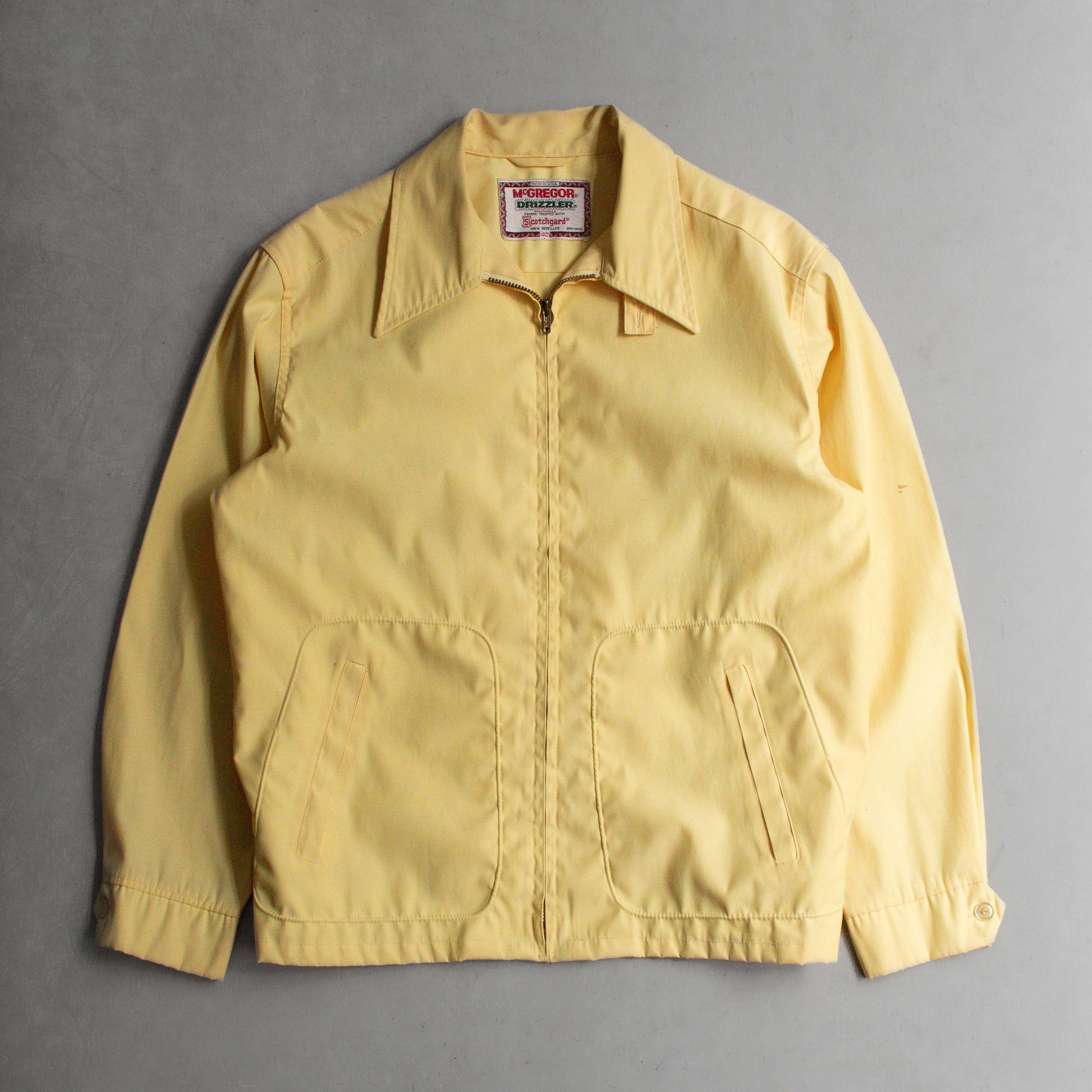 50-60S MCGREGOR DRIZZLER JACKET 美國製 黃色 哈靈頓 防風 夾克 外套