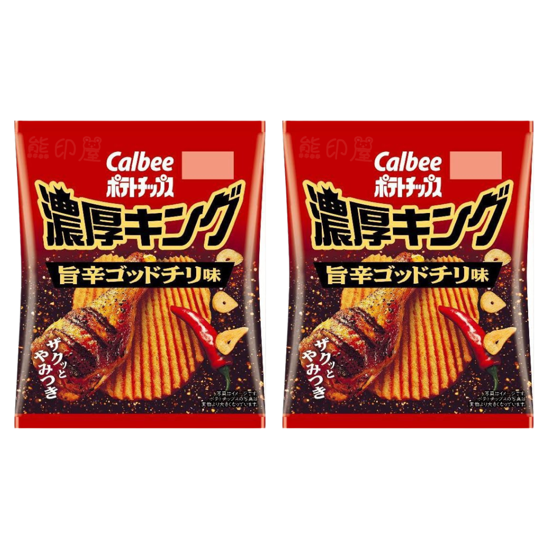 日本 卡樂B 旨辛神辣椒味薯片 52G X2 到期日 2026-7-30